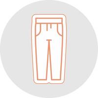 Trousers Line Sticker Multicolor Icon vector