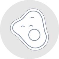 Eggs Line Sticker Multicolor Icon vector