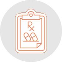 Prescription Line Sticker Multicolor Icon vector