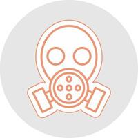 Gas Mask Line Sticker Multicolor Icon vector