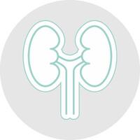 Urology Line Sticker Multicolor Icon vector