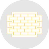 Brick Wall Line Sticker Multicolor Icon vector