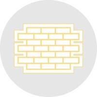 Brick Wall Line Sticker Multicolor Icon vector