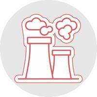 Air Pollution Line Sticker Multicolor Icon vector