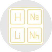 Periodic Table Line Sticker Multicolor Icon vector