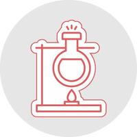 Bunsen Burner Line Sticker Multicolor Icon vector