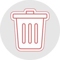 Garbage Line Sticker Multicolor Icon vector