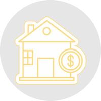 Home Loan Line Sticker Multicolor Icon vector