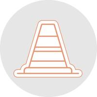 Cones Signal Line Sticker Multicolor Icon vector