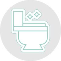 Toilet Line Sticker Multicolor Icon vector