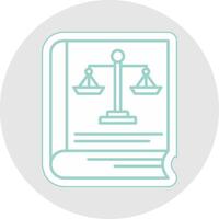 Law Book Line Sticker Multicolor Icon vector