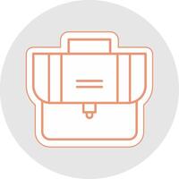 Suitcase Line Sticker Multicolor Icon vector