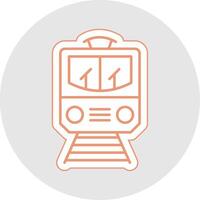 Train Line Sticker Multicolor Icon vector