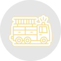 Fire Brigade Line Sticker Multicolor Icon vector