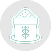 Grain Line Sticker Multicolor Icon vector