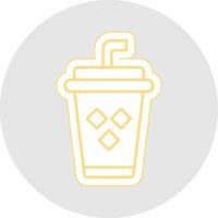 Juice Line Sticker Multicolor Icon vector