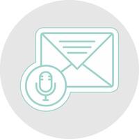 Audio Message Line Sticker Multicolor Icon vector