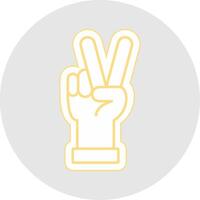 Peace Line Sticker Multicolor Icon vector