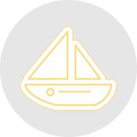 Dinghy Line Sticker Multicolor Icon vector