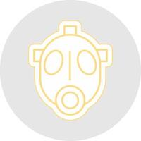 Gas Mask Line Sticker Multicolor Icon vector