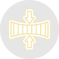 Elasticity Line Sticker Multicolor Icon vector