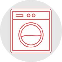 Laundry Machine Line Sticker Multicolor Icon vector