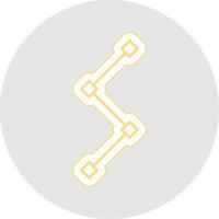 Path Line Sticker Multicolor Icon vector