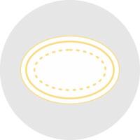 Oval Line Sticker Multicolor Icon vector