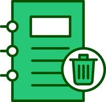 Notes Delete Vecto Icon vector