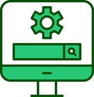 Computer Search Engine Vecto Icon vector