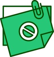 Sticky Notes Ban Vecto Icon vector