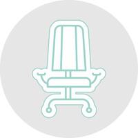 Armchair Line Sticker Multicolor Icon vector