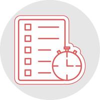 Track Of Time Line Sticker Multicolor Icon vector