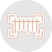 Barcode Line Sticker Multicolor Icon vector