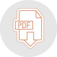 Download PDF Line Sticker Multicolor Icon vector