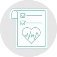 Health Graph Line Sticker Multicolor Icon vector