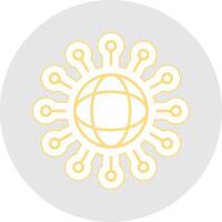 Globalization Line Sticker Multicolor Icon vector