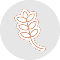 Rice Line Sticker Multicolor Icon vector