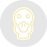 Duck Line Sticker Multicolor Icon vector