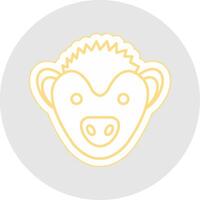 Hedgehog Line Sticker Multicolor Icon vector