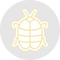 Bug Line Sticker Multicolor Icon vector