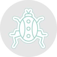 Bug Line Sticker Multicolor Icon vector