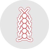 Insect Line Sticker Multicolor Icon vector