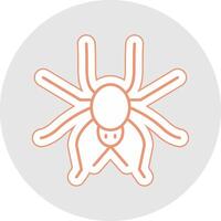 Spider Line Sticker Multicolor Icon vector