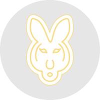 Kangaroo Line Sticker Multicolor Icon vector