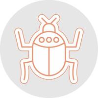 Insect Line Sticker Multicolor Icon vector