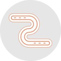 Earthworm Line Sticker Multicolor Icon vector