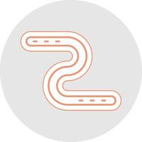 Earthworm Line Sticker Multicolor Icon vector