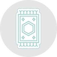 Carpet Line Sticker Multicolor Icon vector