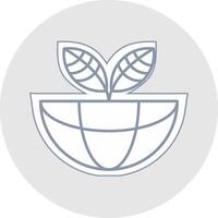 Ecosystem Line Sticker Multicolor Icon vector